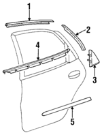 F6DZ54255A60B - Body: Reveal Molding for Ford: Taurus | Mercury: Sable Image