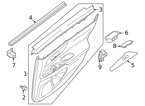 Interior Trim - Rear Door for 2018 Nissan Altima #0