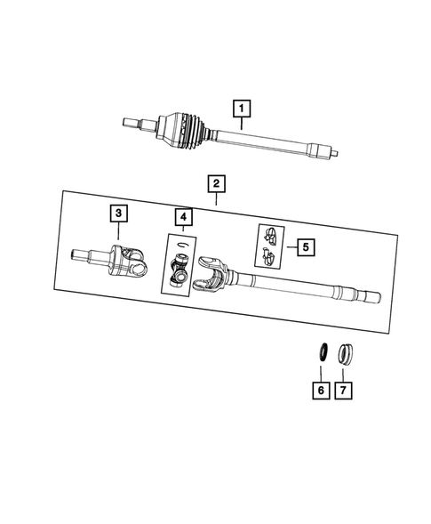 Front Axle Drive Shafts for 2018 Jeep Wrangler #0