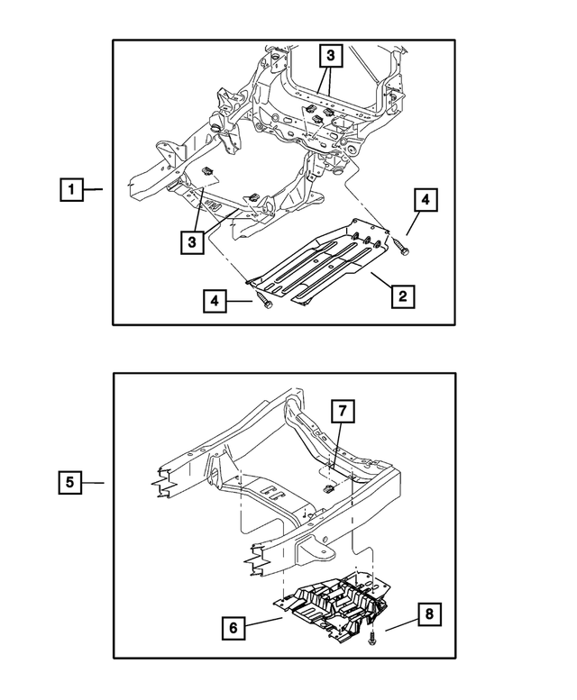 5104700AA - Mopar Accessories - Component Parts: Front Skid Plate for Mopar Image