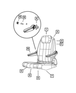 5KW78HL5AA - Interior Trim: Headrest Cover, Right Or Left for Chrysler: Town &amp; Country | Dodge: Grand Caravan | Ram: C/V Image