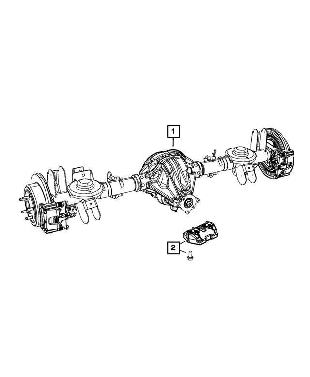 « 52114882AF – Rear Axle; Corporate 210 MM; Differential and Drive Line : Arrière Complet Ensemble D'essieu pour Mopar Image »