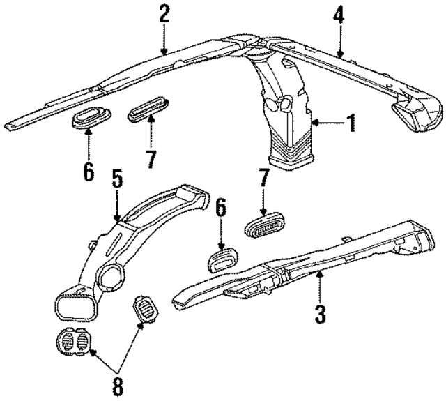 4677182 - Body: Instrument Panel Air Duct for Mopar Image
