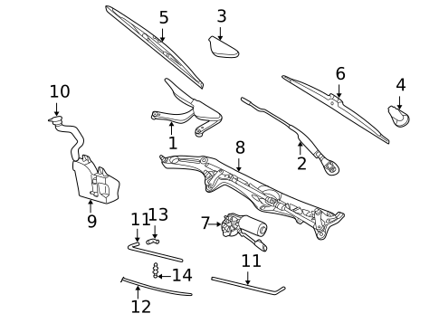 Wiper & Washer Components for 2002 BMW 745i #0