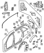 5137696AA - Body Sheet Metal Except Doors: Body Side Aperture Panel, Right for Chrysler: Pacifica Image