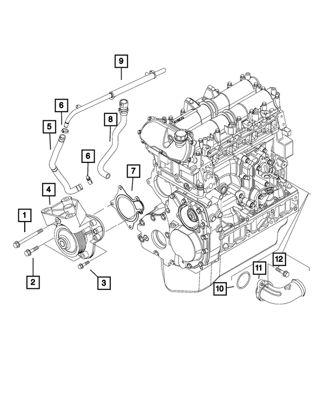 68095483AA - : Water Pump for Mopar Image