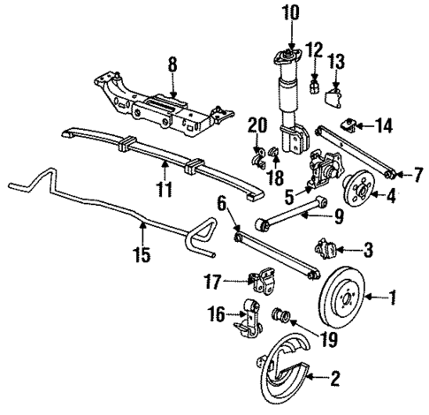 Rear Suspension for 1993 Buick Regal #0