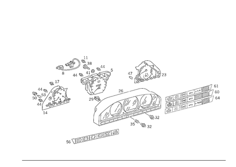 Instrument Cluster for 1988 Mercedes-Benz 300TE #2