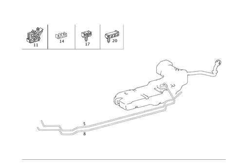 Fuel Lines, Diesel Vehicles for 2000 Mercedes-Benz ML320 #0