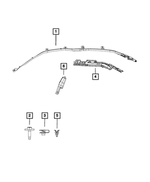 68448475AE - Restraints: Side Curtain Air Bag, Left for Mopar Image
