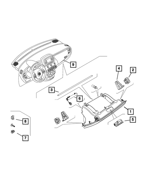 Instrument Panel for 2019 Fiat 500X #2