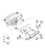 6VP12LXHAA - Interior Trim: Instrument Panel Glove Box for Mopar Image