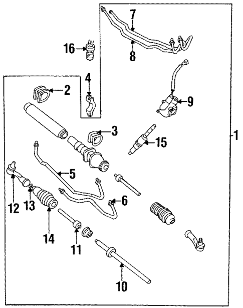 Steering Gear & Linkage for 1993 Subaru SVX #0