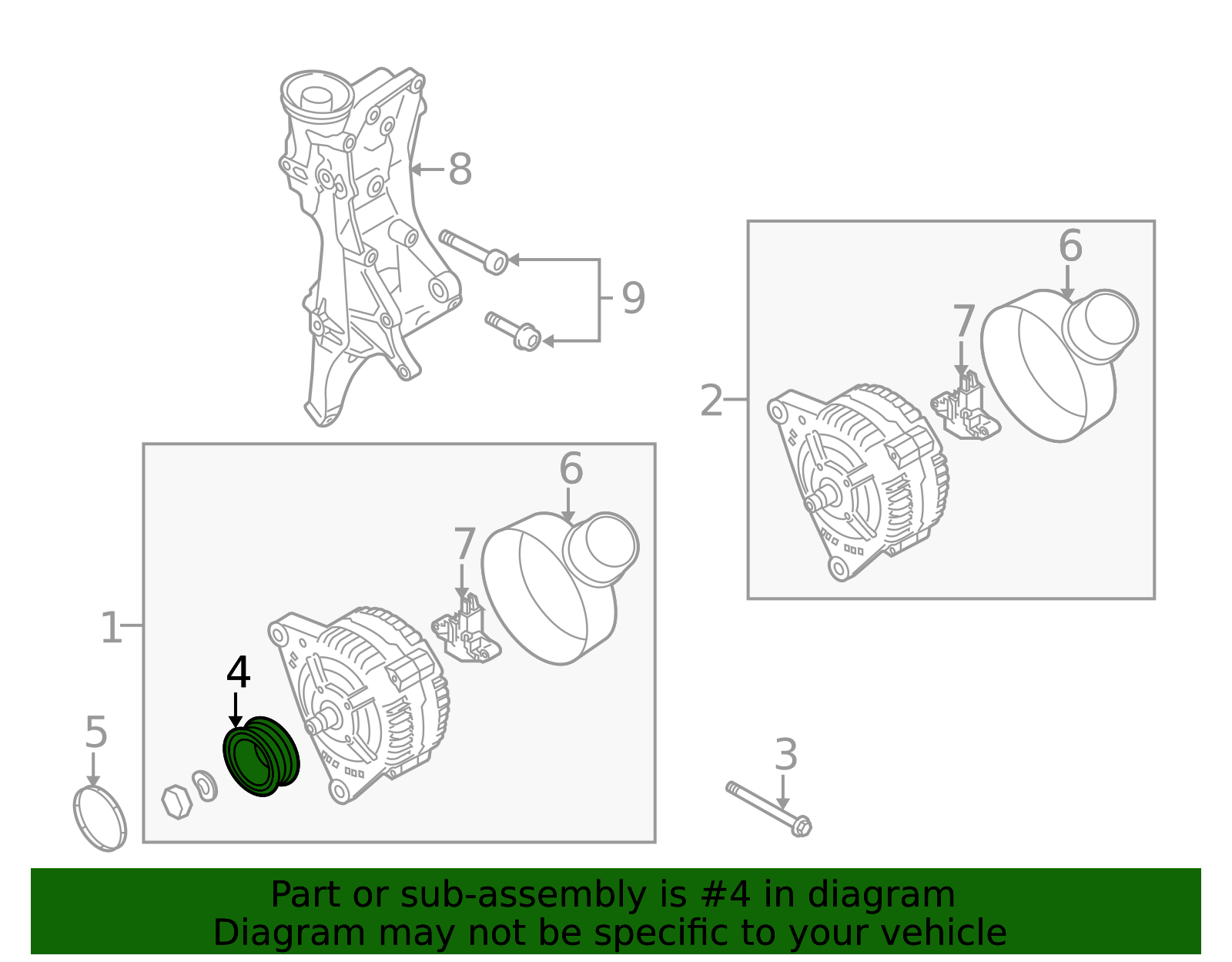 2009-2017 Audi Alternator Pulley 06H-903-119-B | AudiUSAParts.com