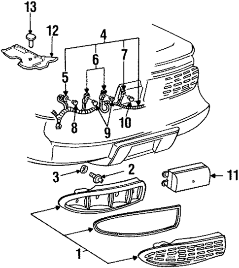 Combination Lamps for 1993 Pontiac Firebird #0