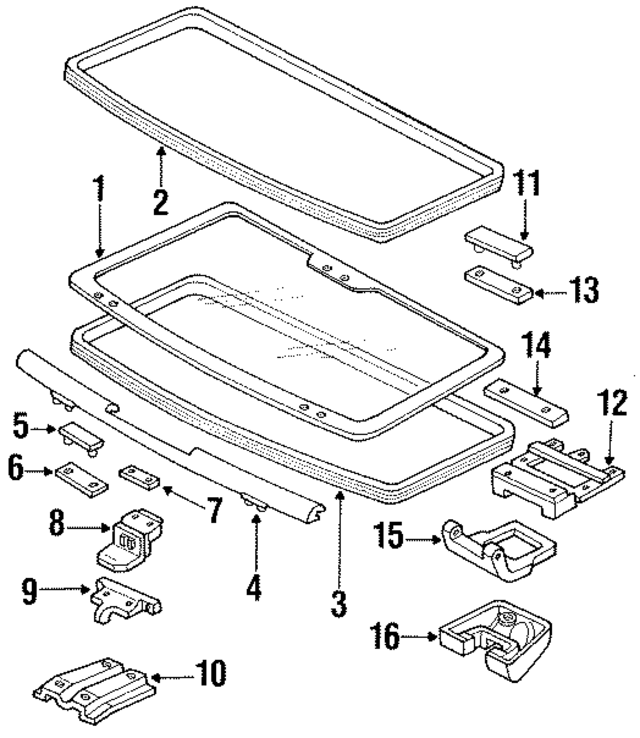 E92Z6150054A - Body: Glass Panel for Ford: Probe Image