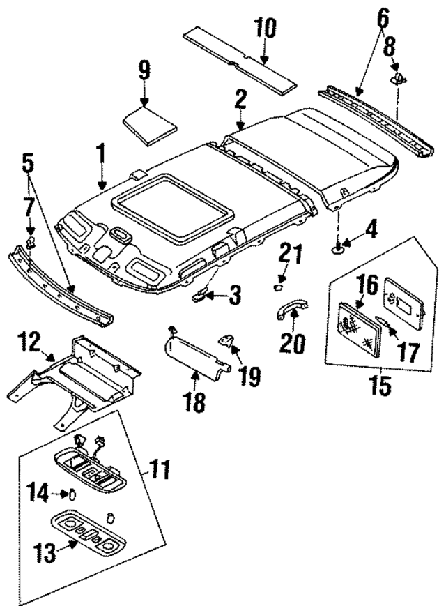 H2606926106 - Body: Visor Retainer for Mazda Image