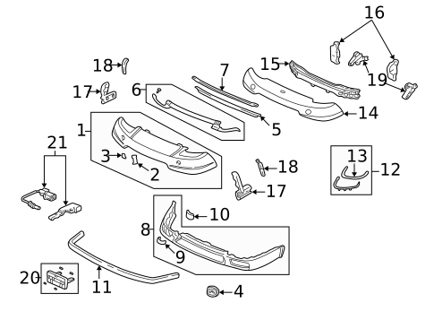 Bumper & Components - Front for 2002 Acura NSX #0