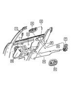 YC63WL8AB - Doors and Related Parts: Door Latch Knob And Link, Left for Mopar Image