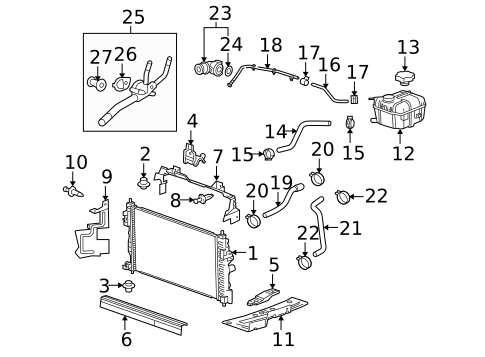 Radiator & Components for 2023 Buick Envision #12