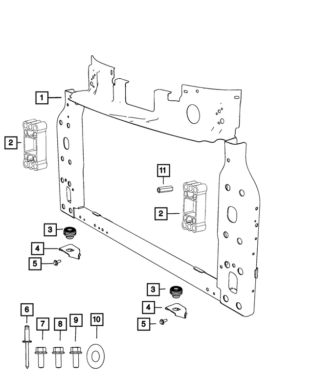68104803AB - Cooling: Radiator Bracket for Mopar Image