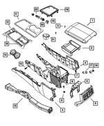 68065992AA - : Armrest Lid Bumper for Mopar Image