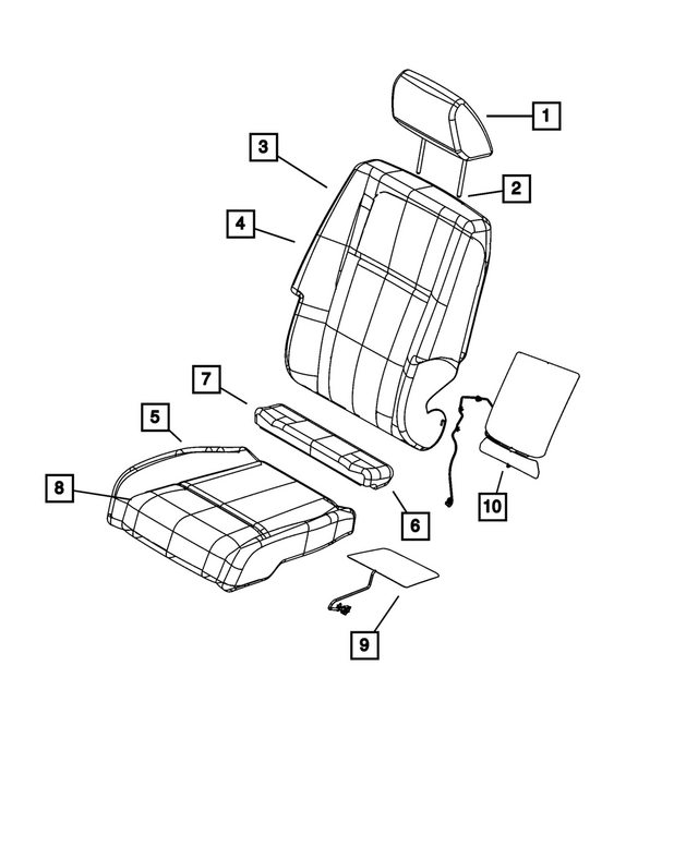 1UL36DX9AB - Interior Trim: Front Headrest for Mopar Image image