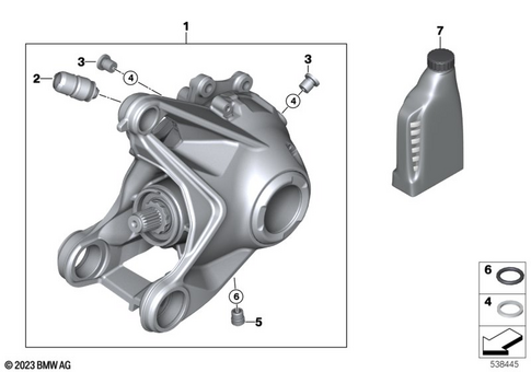 Rear Angular Gearbox for 2025 BMW-Motorrad R 1300 RT #1