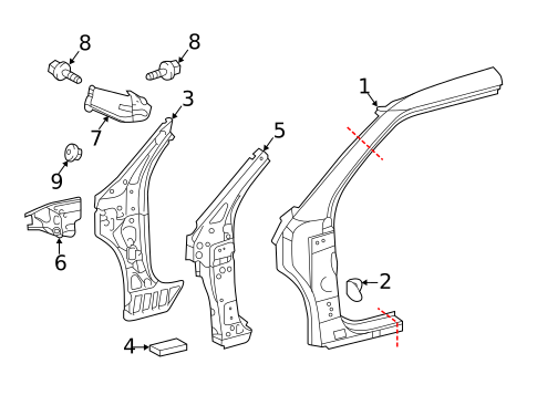 Hinge Pillar for 2012 Scion tC #0