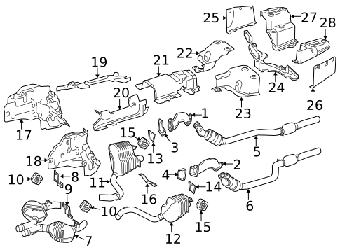 Exhaust Components for 2014 Mercedes-Benz SL65 AMG #1
