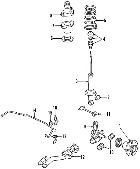 Rear Suspension for 2005 Honda Civic #1