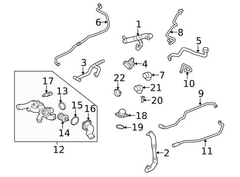Hoses & Pipes for 2008 Jaguar XK #0