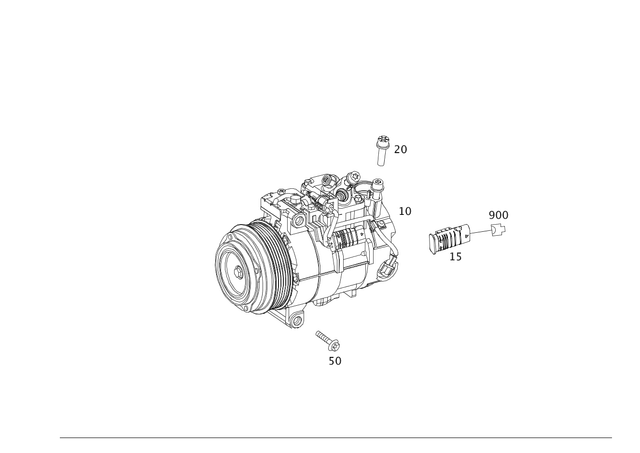 22303811 - Heating and Ventilation: Refrigerant Compressor for Mercedes-Benz Image image