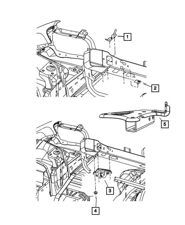 52089364AC - Frames and Bumpers: Tow Hook Bracket for Mopar Image