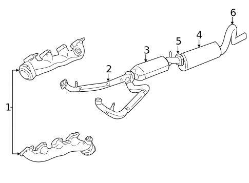 Uberauto RH Side Exhaust Manifold With Gasket For Ford 5.4L - F150, F250, F350, Expedition, Super Duty