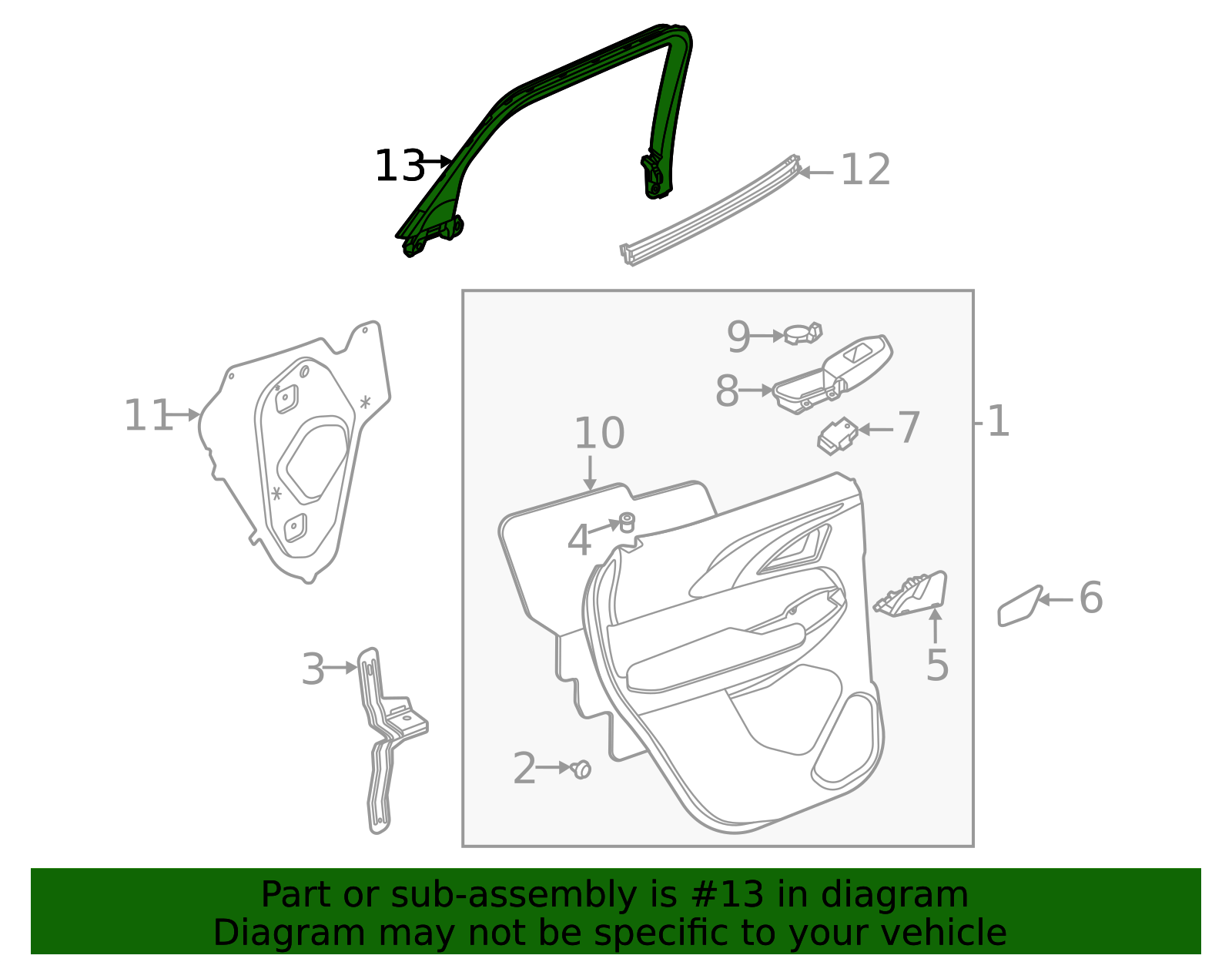 2021-2026 Chevrolet Trailblazer Window Trim 42758554 GM | GMPartsDirect.com