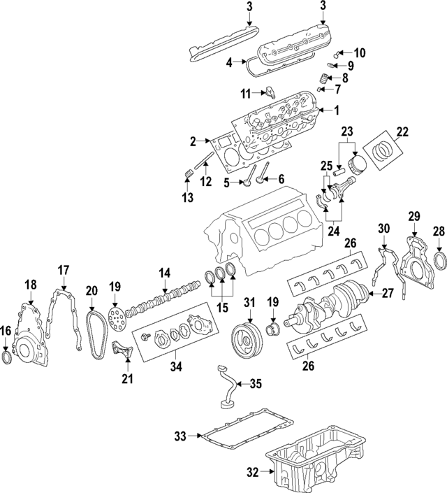 12629049 - Engine: Cylinder Head for GM Image
