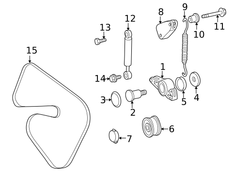 Accessory Drive Belt System Components for 1996 Mercedes-Benz E 300 #0