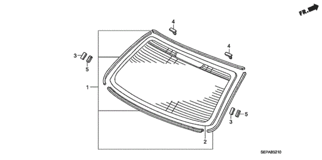Rear Windshield for 2008 Acura TL #0