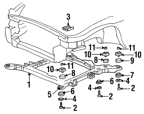 Suspension Mounting for 2001 Oldsmobile Aurora #0