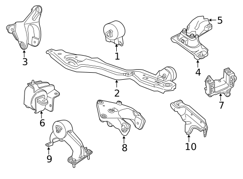 Engine & Trans Mounting for 2019 Dodge Grand Caravan #0