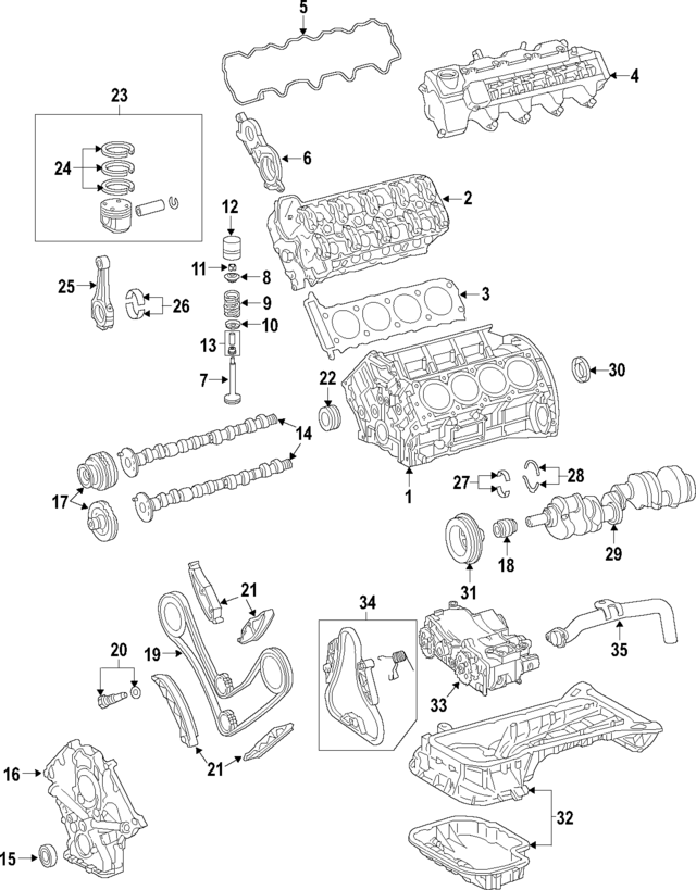 1560101505 - Engine: Cylinder Block for Mercedes-Benz Image