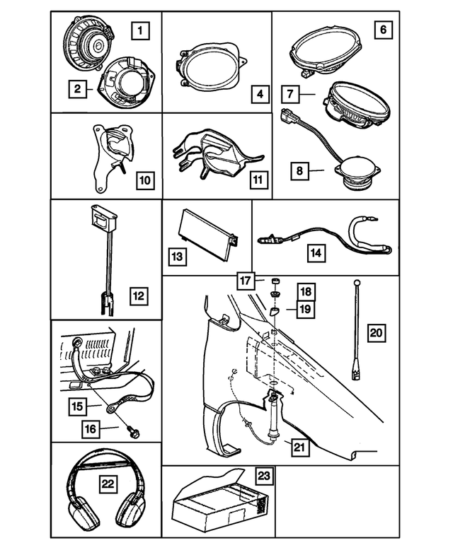 4685920AC - Instrument Panel and Radios and Consoles: Instrument Panel Speaker for Mopar Image