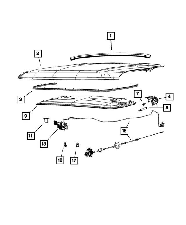 68550081AA - : Hood Prop Rod Bracket, Left for Mopar Image
