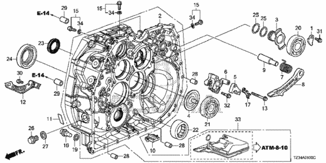 AT Torque Converter Case for 2017 Acura TLX #0