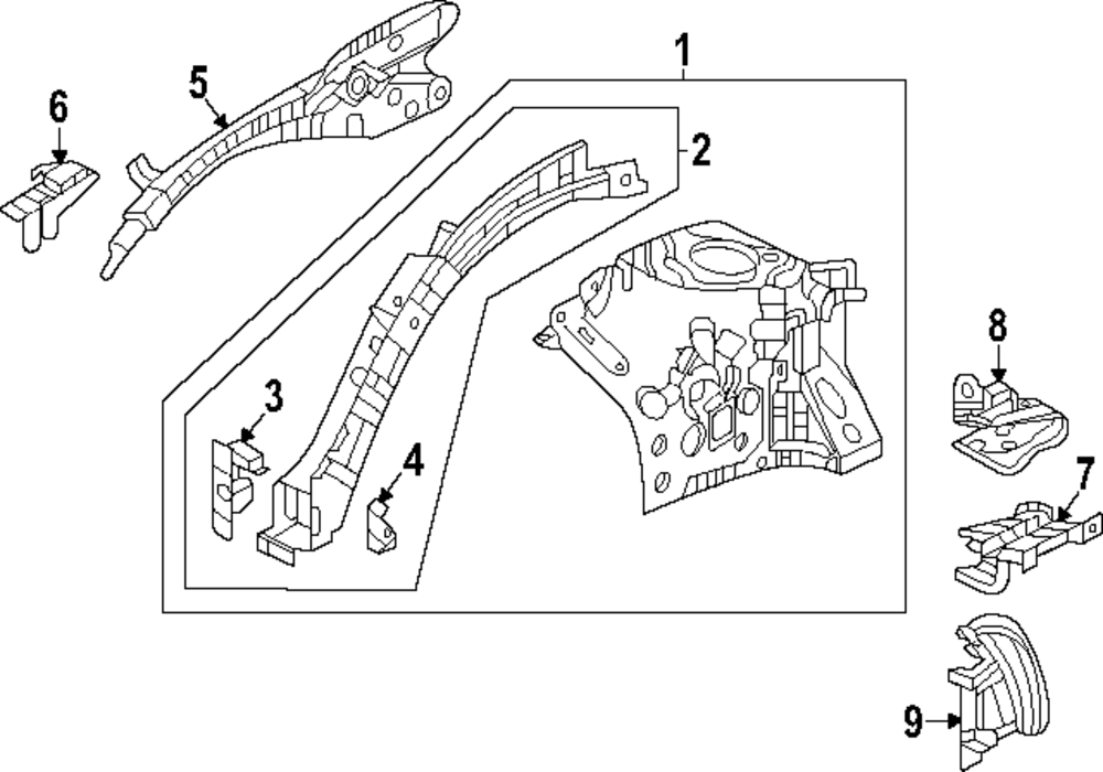 Genuine OEM Acura - Upper Rail Support Bracket Part# 60641-T20