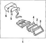 84701GA060 - Electrical: High Mount Lamp for Subaru: DL, GL, GL-10, Loyale, RX Image
