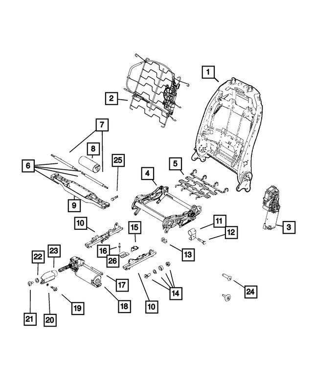 68270893AA - Interior Trim: Seat Adjuster Track, Inner for Mopar Image