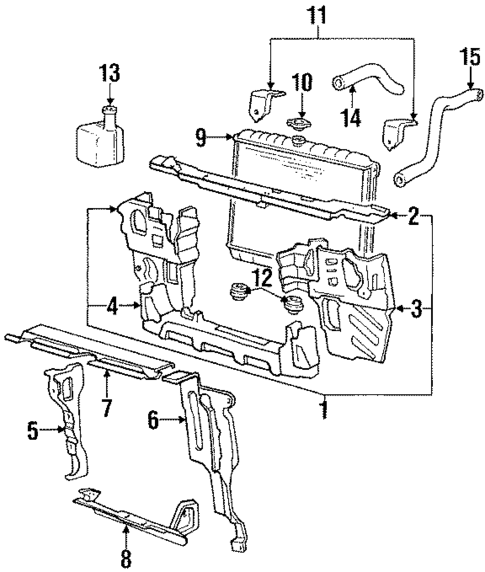 Radiator Support for 1990 Mitsubishi Sigma #0