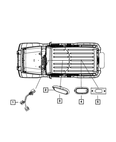 Lamps-Interior and Exterior for 2013 Jeep Wrangler #2